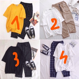 Set đồ basic nam nữ MAYLAN STORE - phong cách trẻ trung năng động
