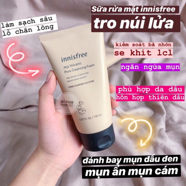 Sữa rửa mặt núi lửa innisfree