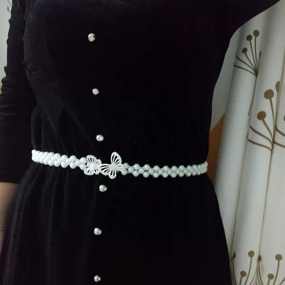 Thắt Lưng Đính Nơ Và Ngọc Trai Giả Thời Trang Hàn Quốc Cho Nữ|Trang Trí Váy