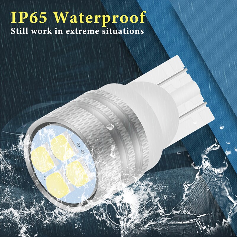 Bộ 10  Đèn LED T10 4SMD 12V 6000K W5W 5W5 194 16 Ánh Sáng Trắng Dành Cho Ô Tô