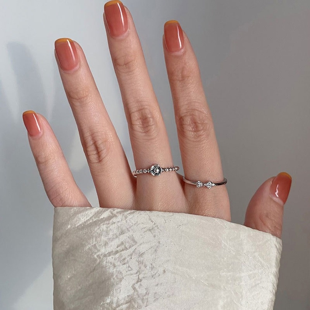 Nhẫn Bạc S925 Mặt Hình Nơ Trái Tim Đơn Giản Phong Cách Hàn Quốc Cổ Điển Dành Cho Nữ