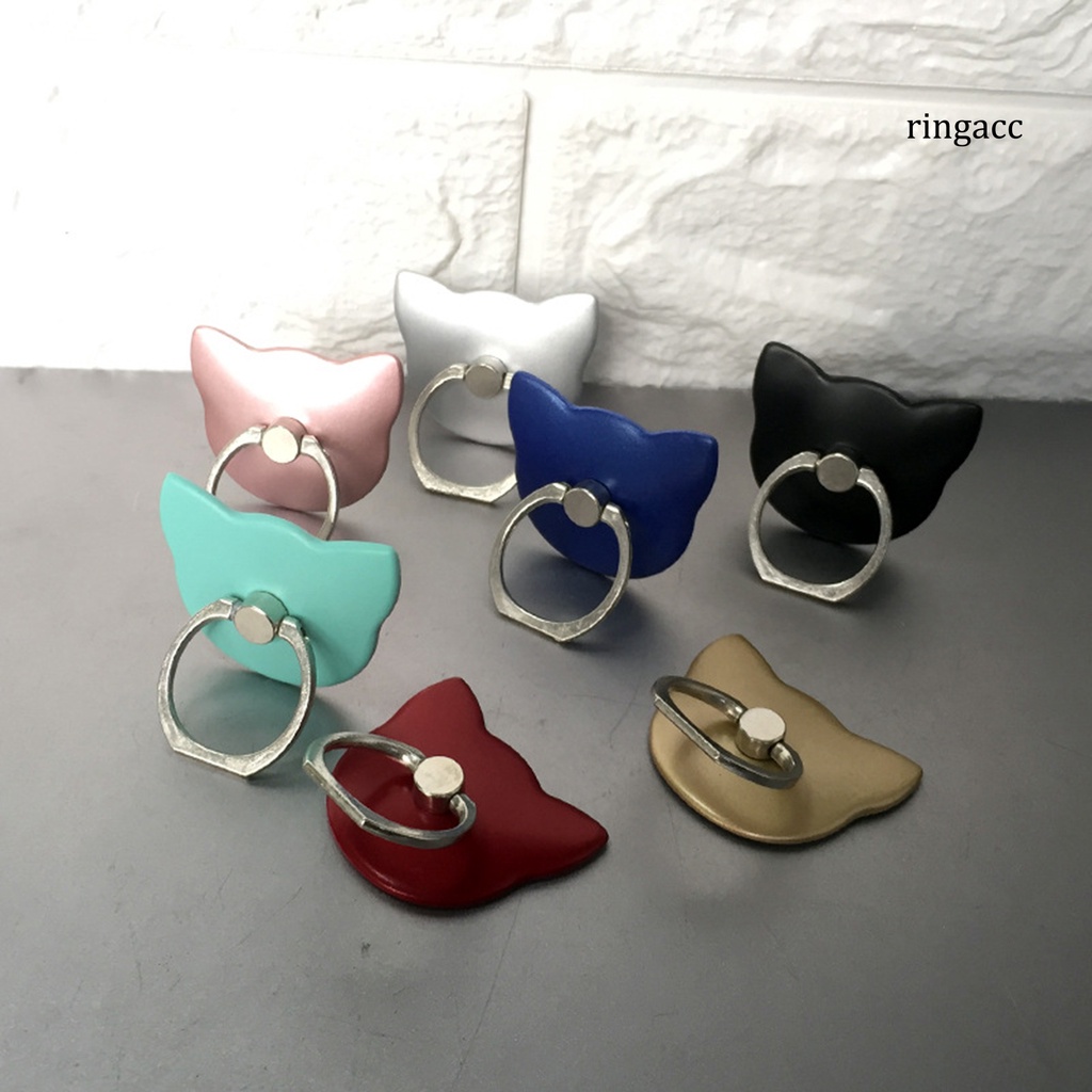 Giá Đỡ Điện Thoại Dạng Vòng Nhẫn Bằng Hợp Kim Kẽm Hình Mèo Đáng Yêu