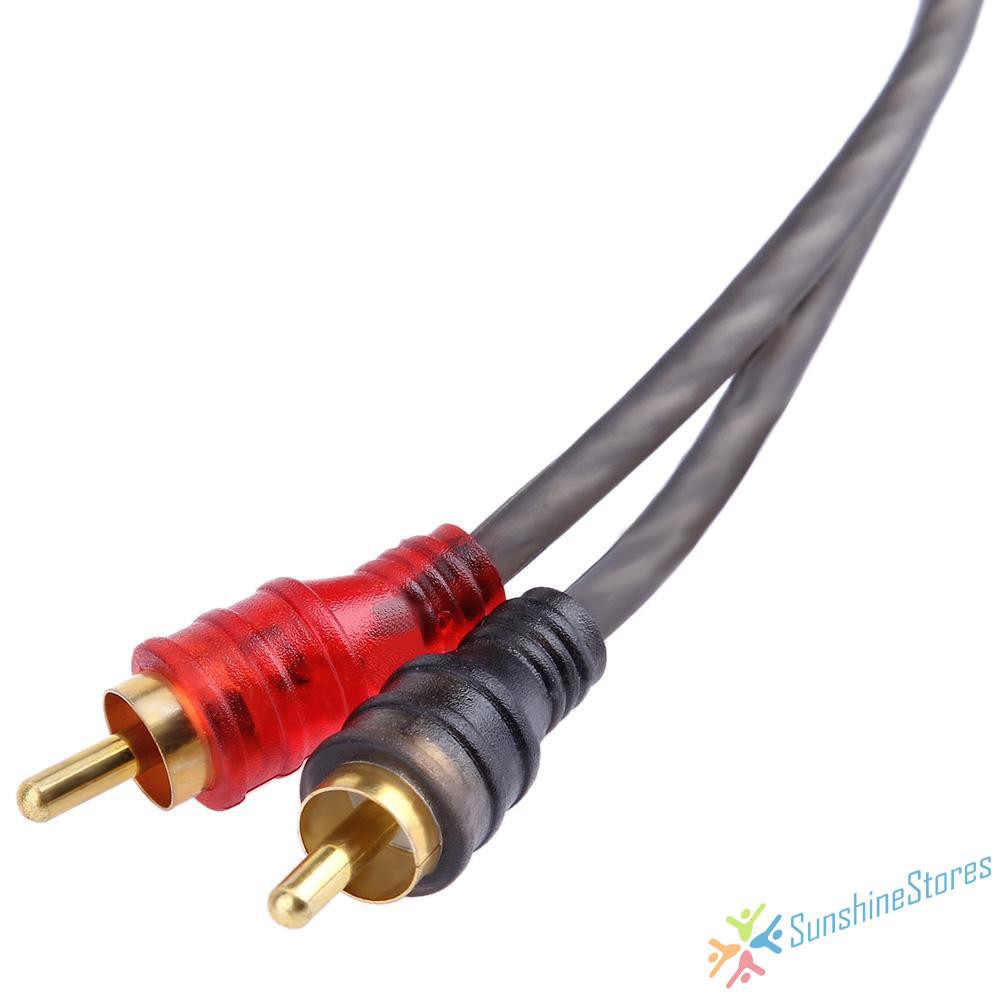  READY STOCK5m/16ft High Fidelity 2 Male to 2 Male RCA Car Stereo Amplifier Audio Cable