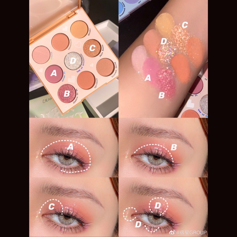 Bảng mắt Colourpop Miss Blish tông hồng cam đào nhập khẩu từ Mỹ