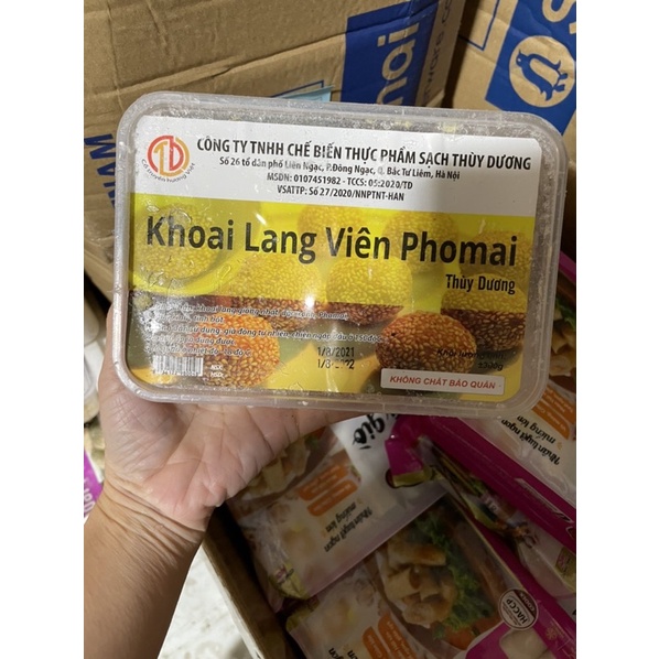 Khoai lang viên nhân phô mai hộp 12 viên