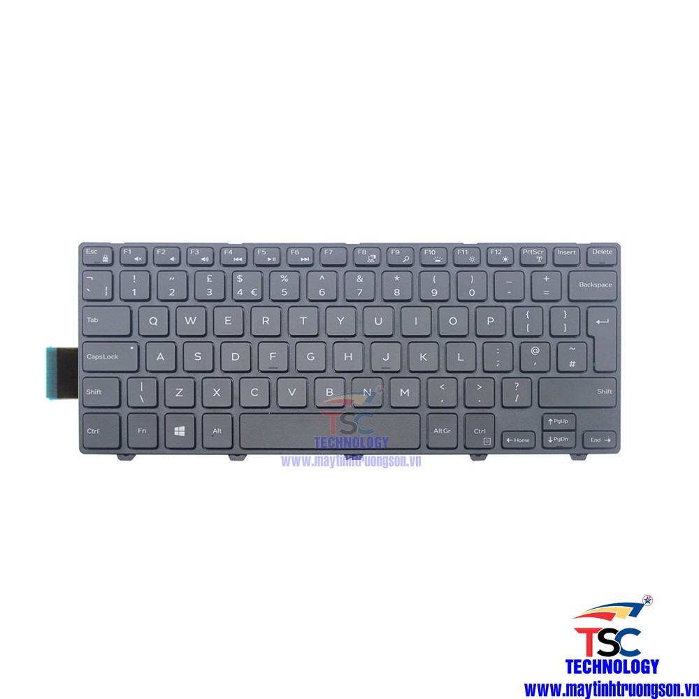 Bàn Phím Laptop DELL 14-3000 3443 3451 3458 3468 3445 3442 Có Tích Hợp Đèn LED Trên Phím - Hàng Nhập Khẩu