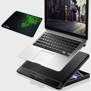 Đế tản nhiệt điều chỉnh độ nghiêng, quạt 15cm cho laptop - DTN10 - tặng bàn di chuột