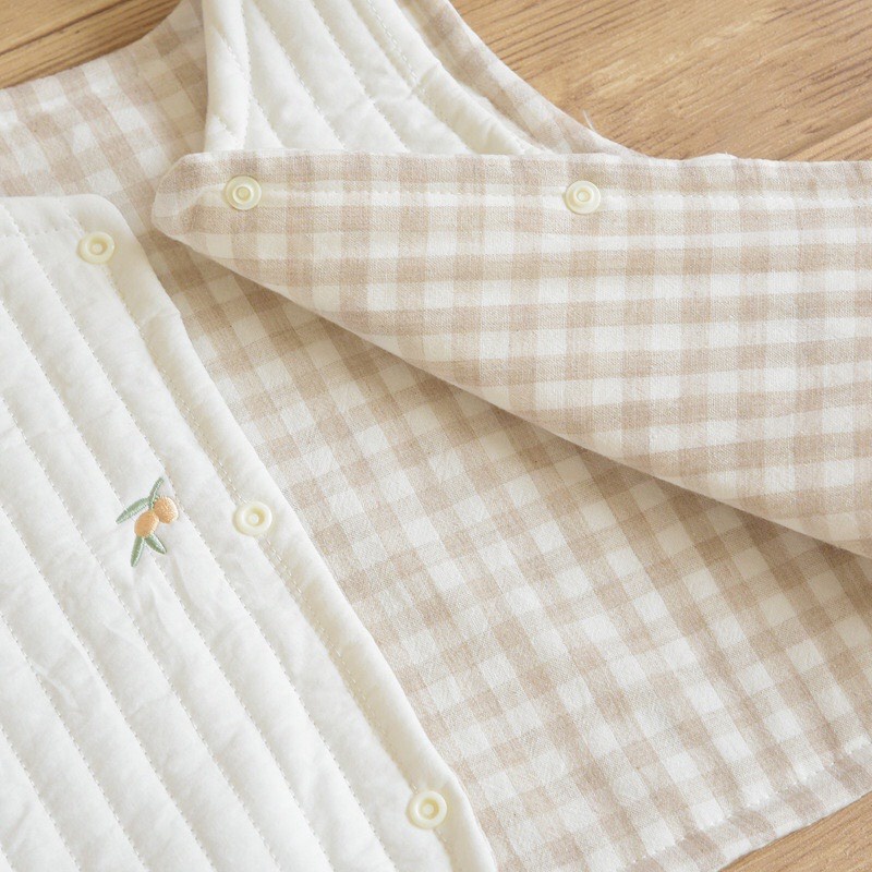 Áo Gile Cotton Trần Bông Mềm Họa Tiết Thêu Xinh Xắn Cho Bé