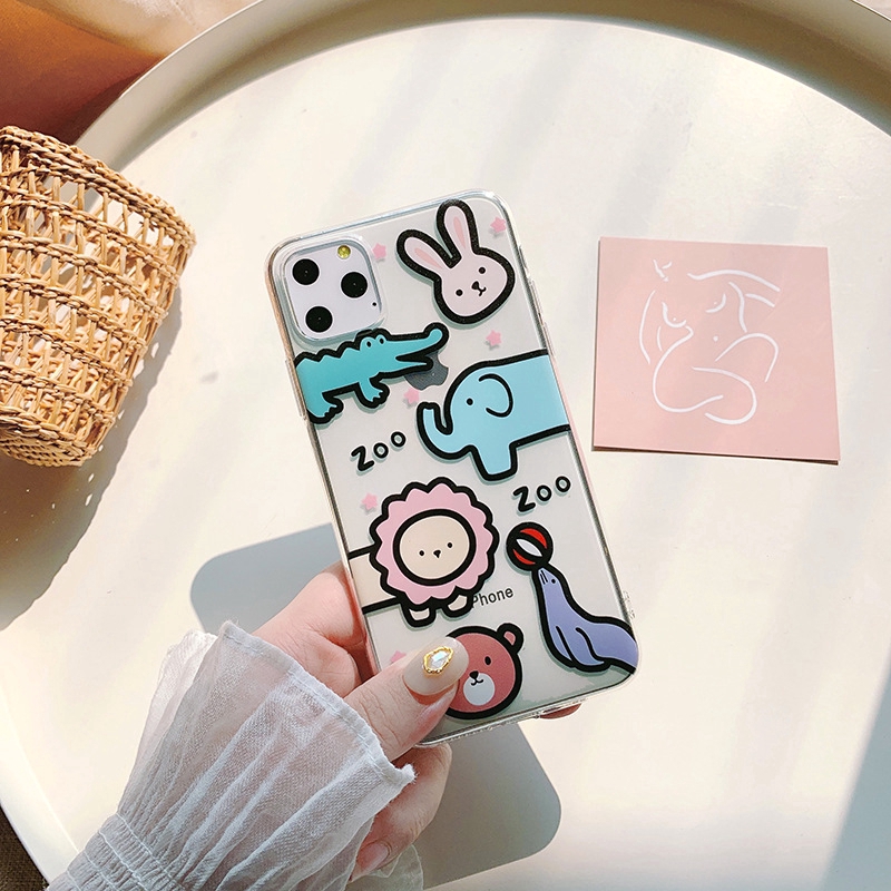Ốp điện thoại mềm in hình động vật cho Apple iPhone Xs Max 11 XR 6s 8 Plus | BigBuy360 - bigbuy360.vn