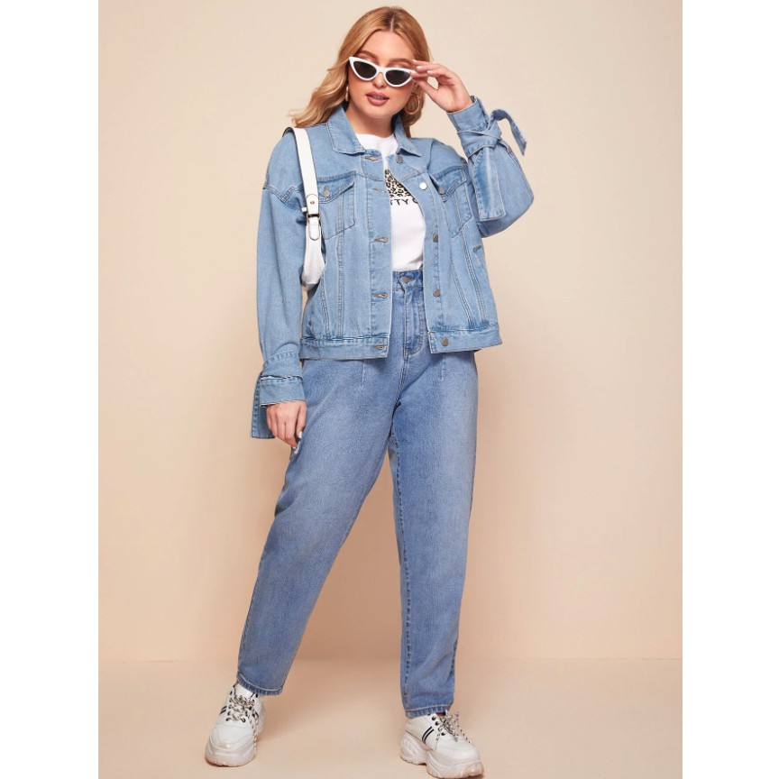 ÁO KHOÁC DENIM JEAN TÚI PHÍA TRƯỚC 75-110KG - AK99