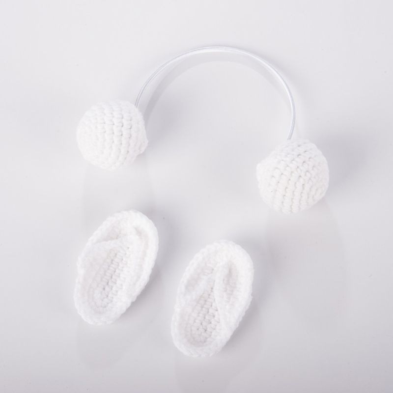 Set 2 Chiếc Dép Len Phụ Kiện Chụp Hình Cho Bé Sơ Sinh