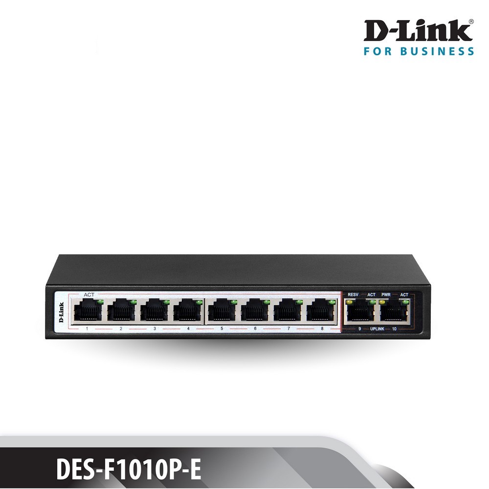 Switch PoE 10 cổng DLink DESF1010PE Hàng chính hãng