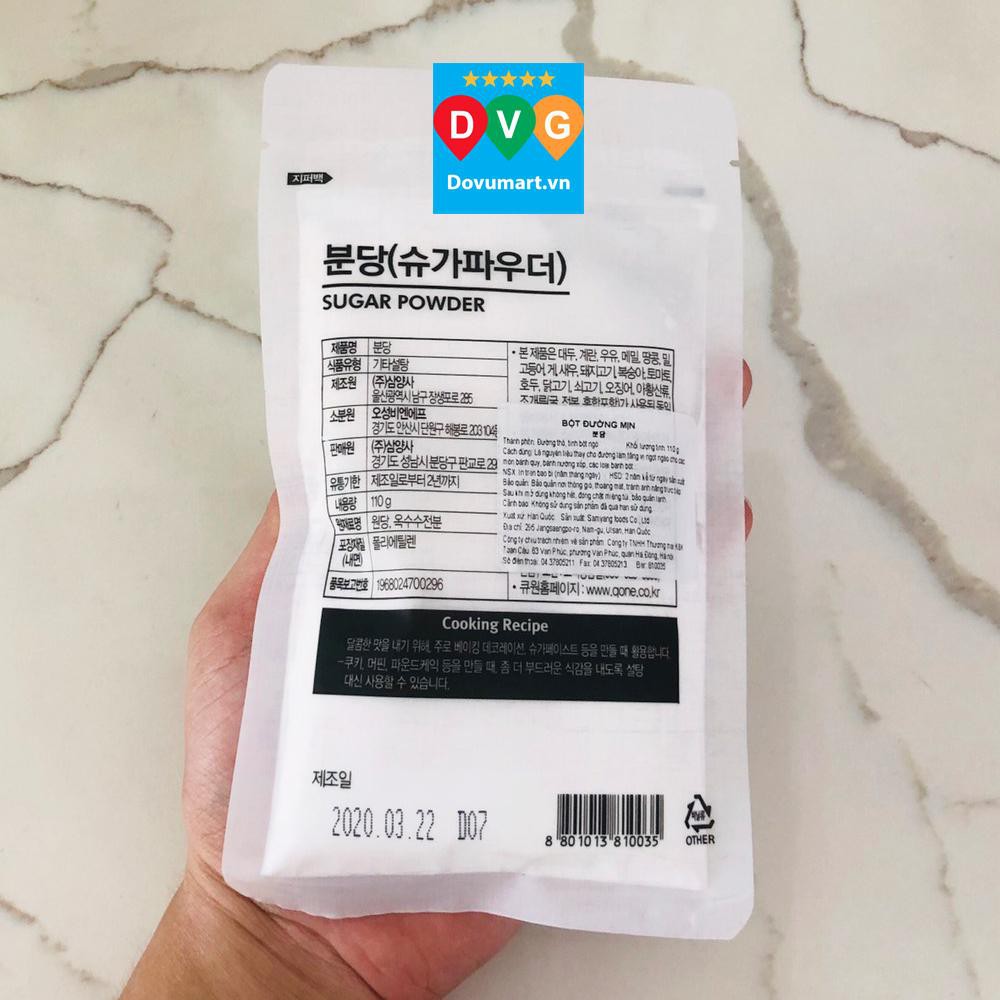 Bột Đường Mịn Sugar Powder Hàn Quốc Dùng Nấu Ăn Làm Bánh (110 gam)