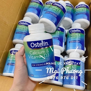 Viên uống bổ sung canxi calcium & Vitamin D3 Ostelin của Úc