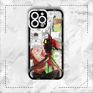 Ốp lưng iphone samsung xiaomi oppo cạnh vuông JMCase Chainsaw Man Anime