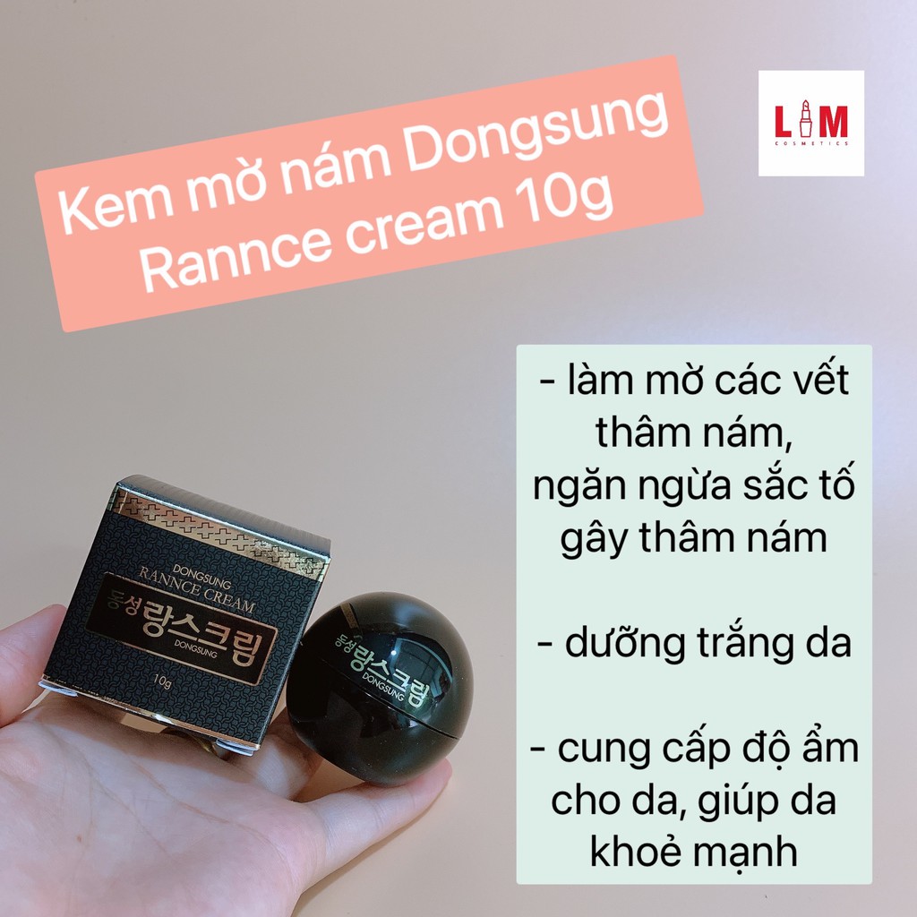 Kem dưỡng trắng da giảm thâm nám tàn nhang Dongsung Rannce Cream mini 10g [Chính Hãng]