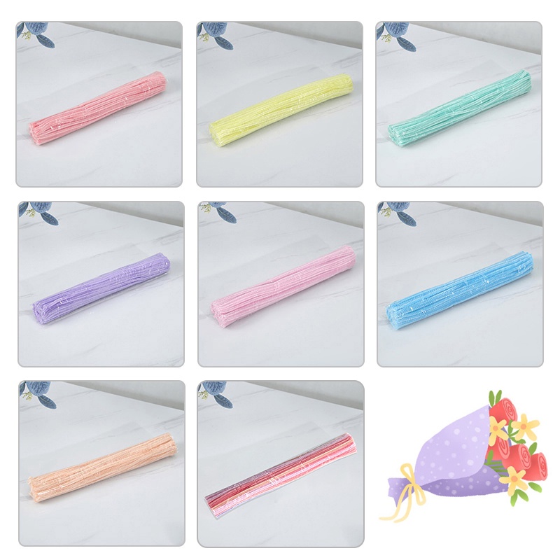 Set 50 / 100 Thân Xoắn Ốc Làm Bó Hoa Sáng Tạo