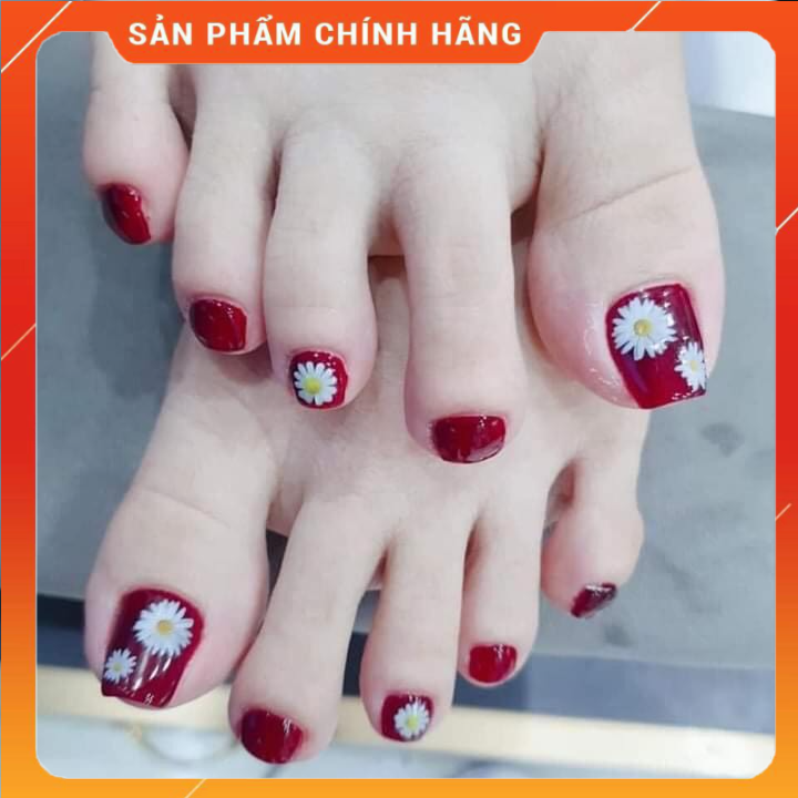 Stick hoa 3D trắng cực xinh, Sticker hoa dán móng đẹp, miếng dán hình hoa cute