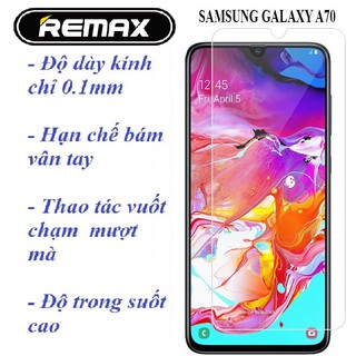 Kính cường lực Samsung Galaxy A70 / A70s / A20s - Hãng Remax, hạn chế bám vân tay(tặng keo chống hở viền)