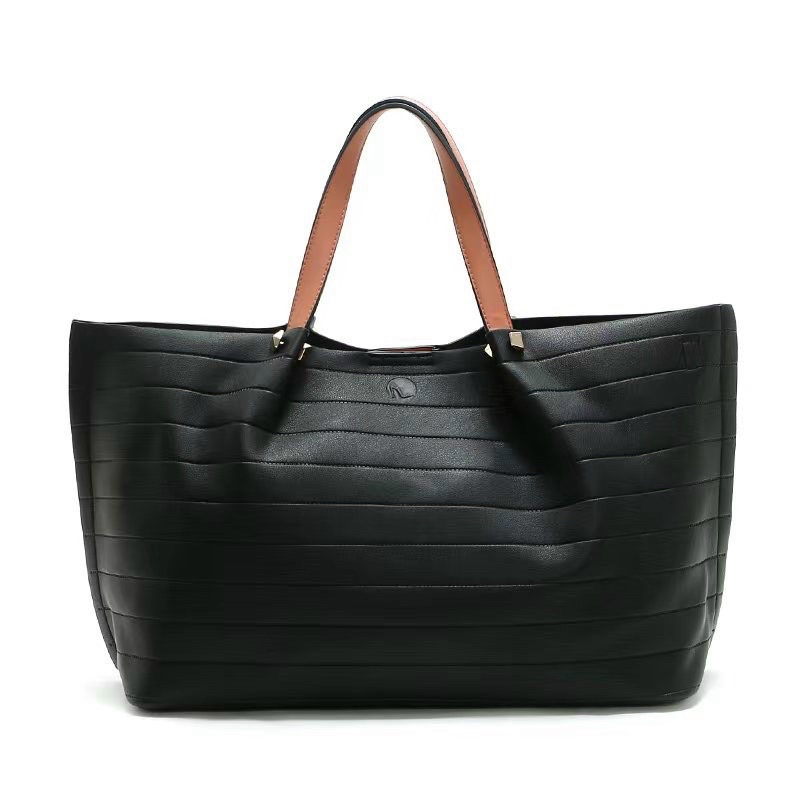 TNS-Túi tote big size  Luxo tote bag--tone nâu tây sang chảnh kèm ví