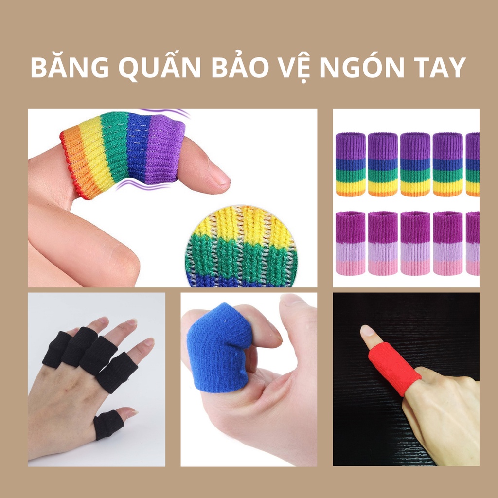 Băng quấn ngón tay bảo vệ chai đau khớp ngón khi vận động - BỘ 10 CÁI