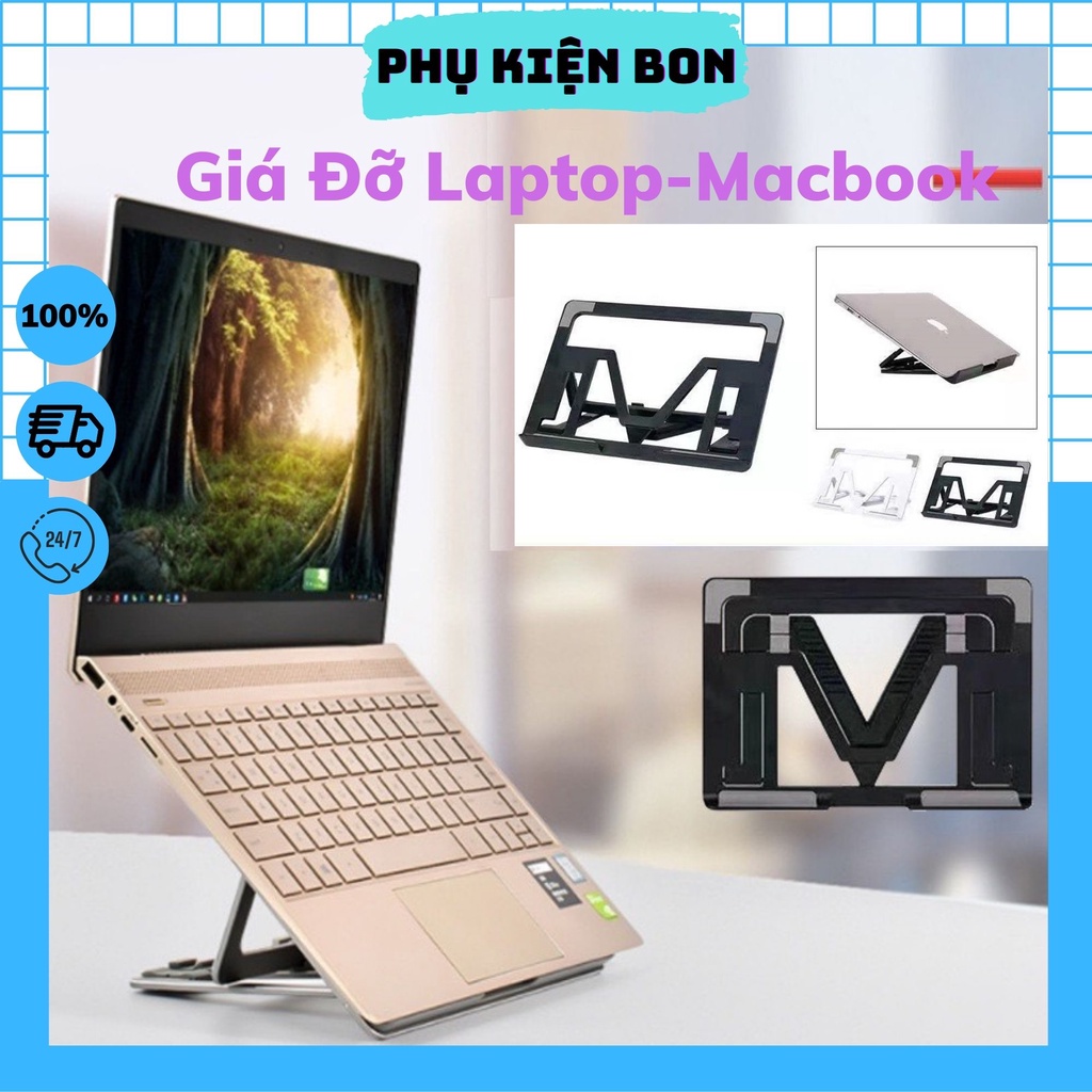 Giá Đỡ Laptop - Giá Đỡ Macbook S156 Gấp Gọn Tản Nhiệt Dành Cho Laptop, Máy Tính Bảng, iPad, Điện Thoại..-PHỤ KIỆN BON