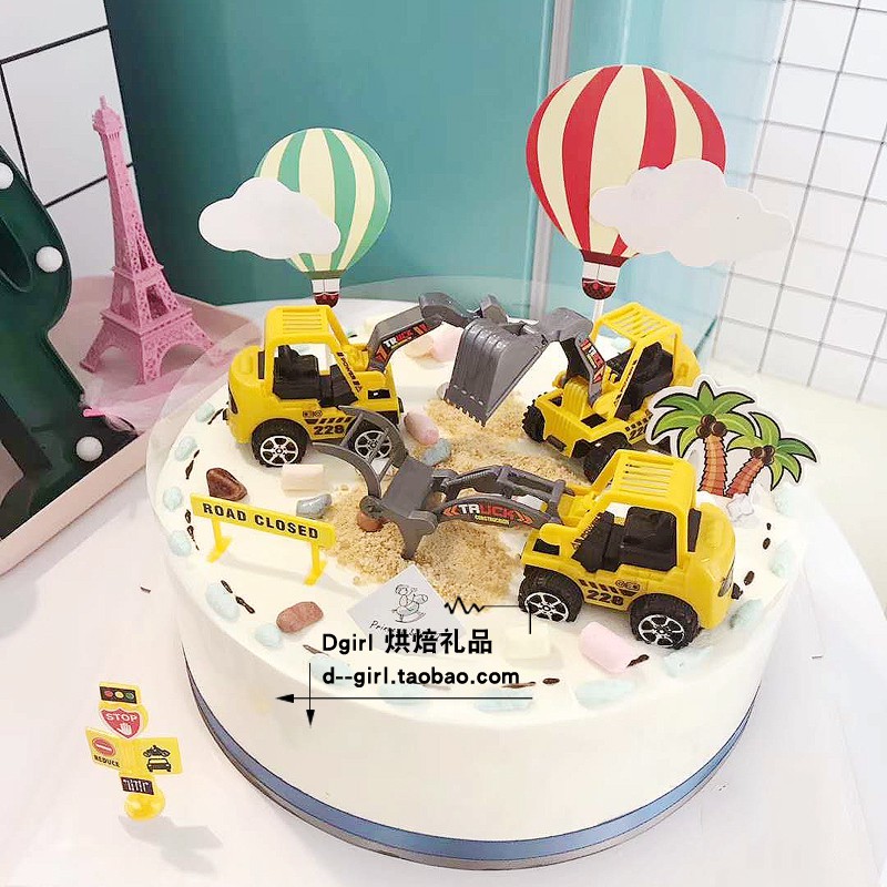 Đồ chơi trang trí bộ xe cẩu