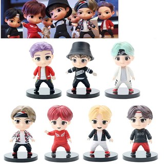 Set 7 Mô Hình Các Thành Viên Nhóm Nhạc BTS Dùng Trang Trí - Mẫu 01