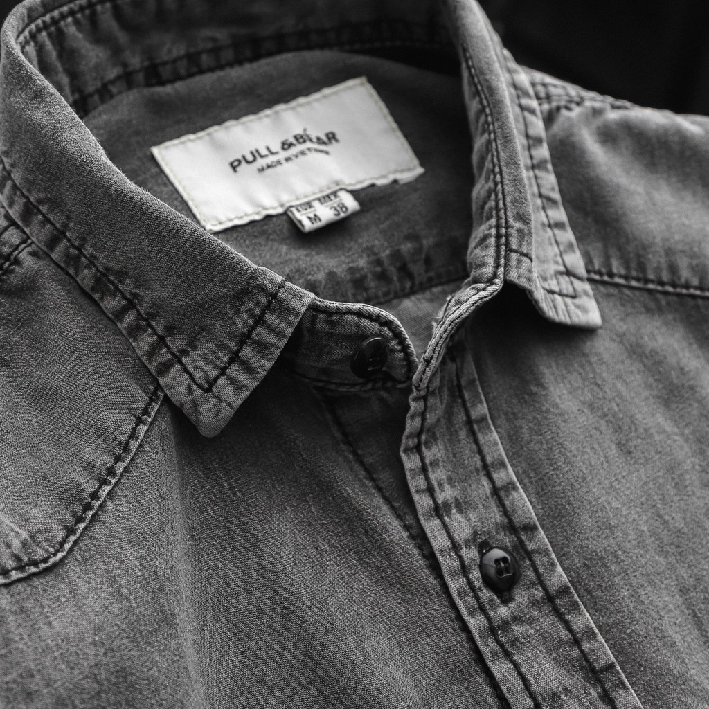 Áo sơ mi Denim PB MÀU XÁM 0828 Foxxmen | BigBuy360 - bigbuy360.vn