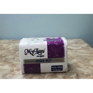 1 XÁCH 8 GÓI GIẤY ĂN RÚT MÈO TÍM MYLAN