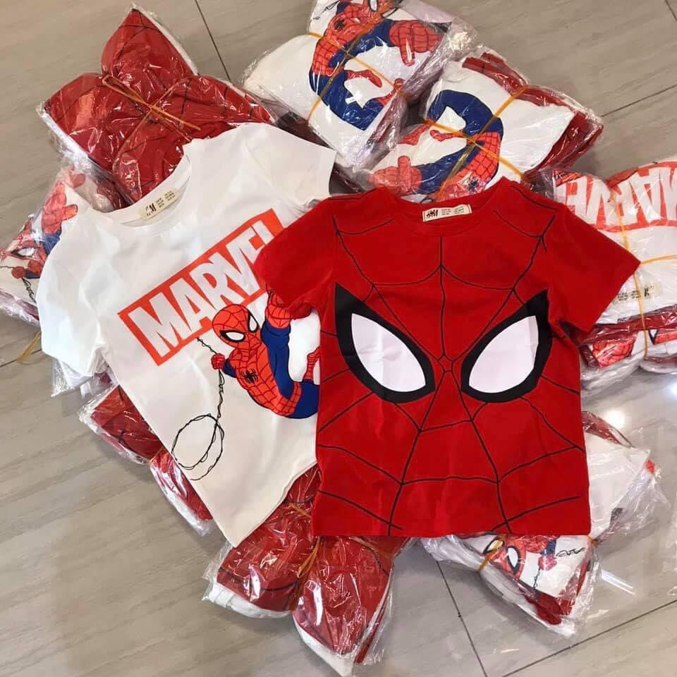 Sét 2 áo phông siêu nhân nhện cho bé trai