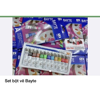 set bột vẽ móng 3d 12 màu M