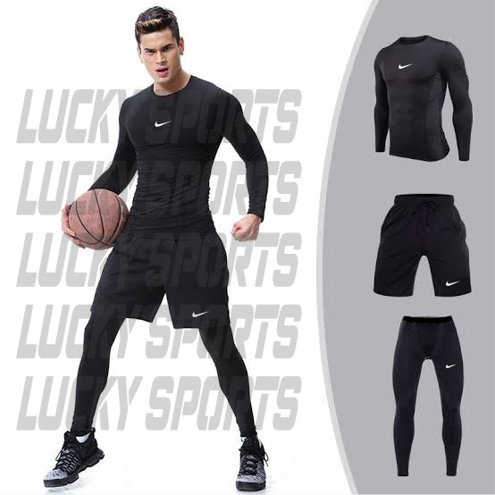 Bộ Quần Áo LEGGING Thể Thao Dài Cơ Bản Dành Cho Nam FUTSAL GYM Chạy Bộ Bơi Lội