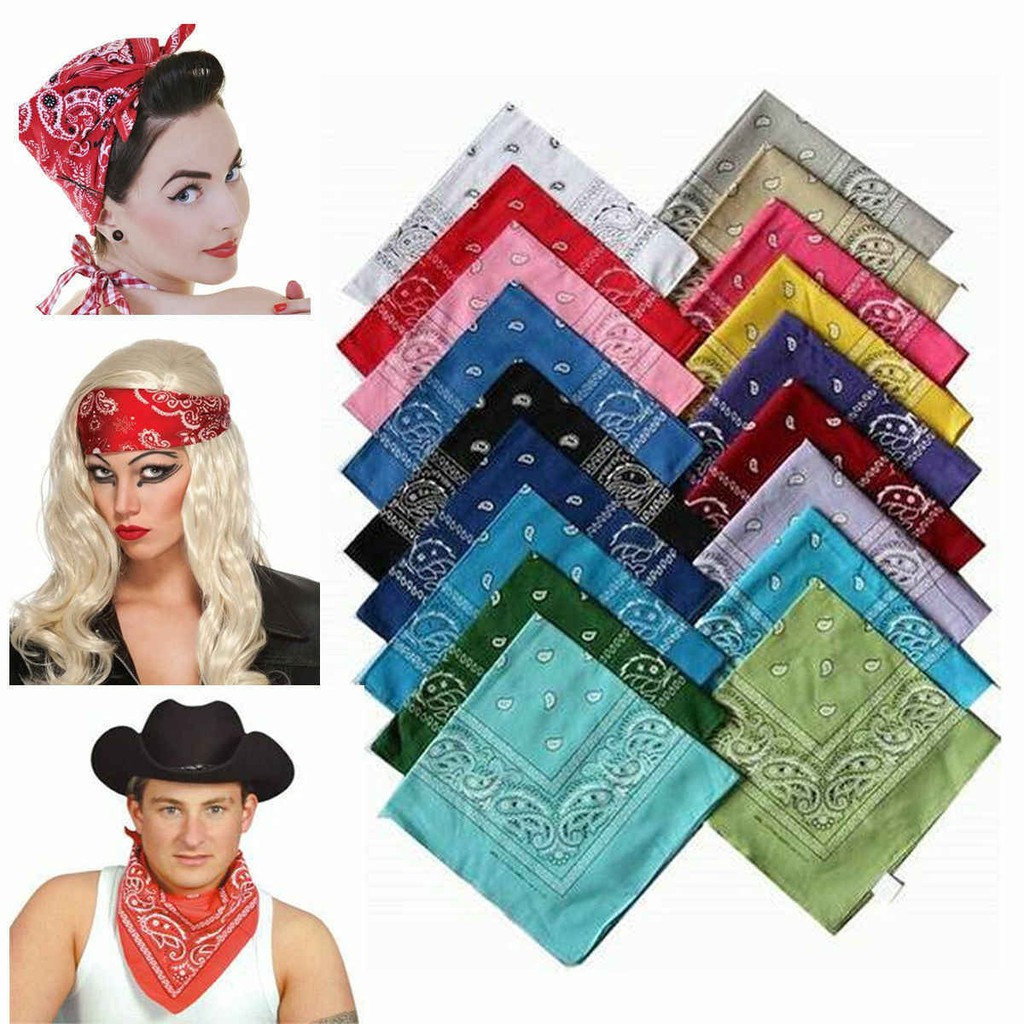 Khăn vuông bandana quàng cổ cotton cho nam và nữ kích thước 55x55cm