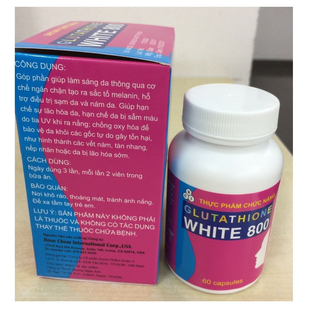 VIÊN UỐNG TRẮNG DA GLUTATHIONE WHITE HỘP 60 VIÊN | BigBuy360 - bigbuy360.vn