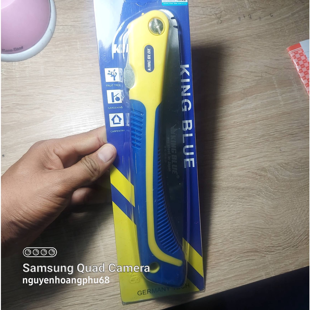 Cưa cầm tay gấp gọn cưa cây cưa gỗ cưa xếp  King Blue ( thép SK5 Nhật )