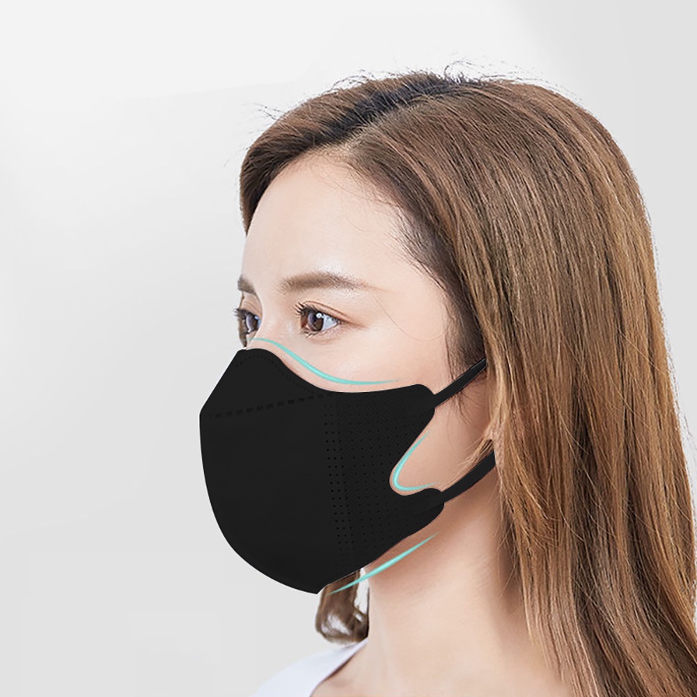 Set 10 khẩu trang 3d ba lớp mỏng thoáng khí chống bụi dùng một lần cho người lớn