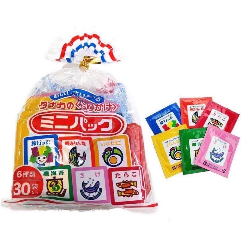 Gia vị rắc cơm Furikake Nhật Bản cho bé ăn dặm 6 vị 30 gói nhỏ