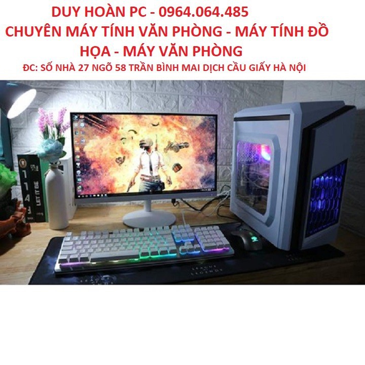 Bộ máy tính để bàn chơi Game LOL, Màn hình 24inch cong 75hz