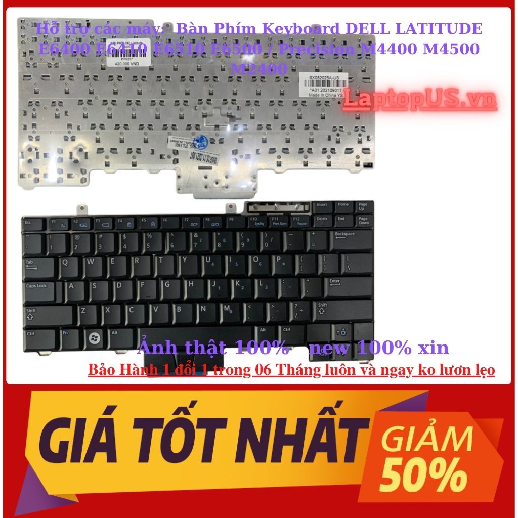 Bàn Phím Laptop Dell Latitude E6400 E6410 E6510 E6500 / Precision M4400 M4500 M2400 New hàng nhập khẩu