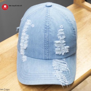 NÓN KẾT JEANS RÁCH BỤI BẶM
