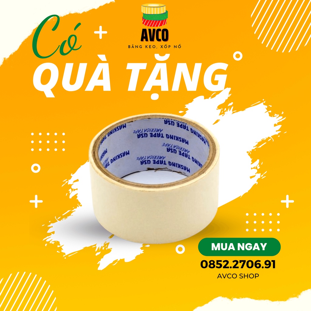 Băng keo giấy viết chữ lên được khổ 5cm x 10m mã 2707