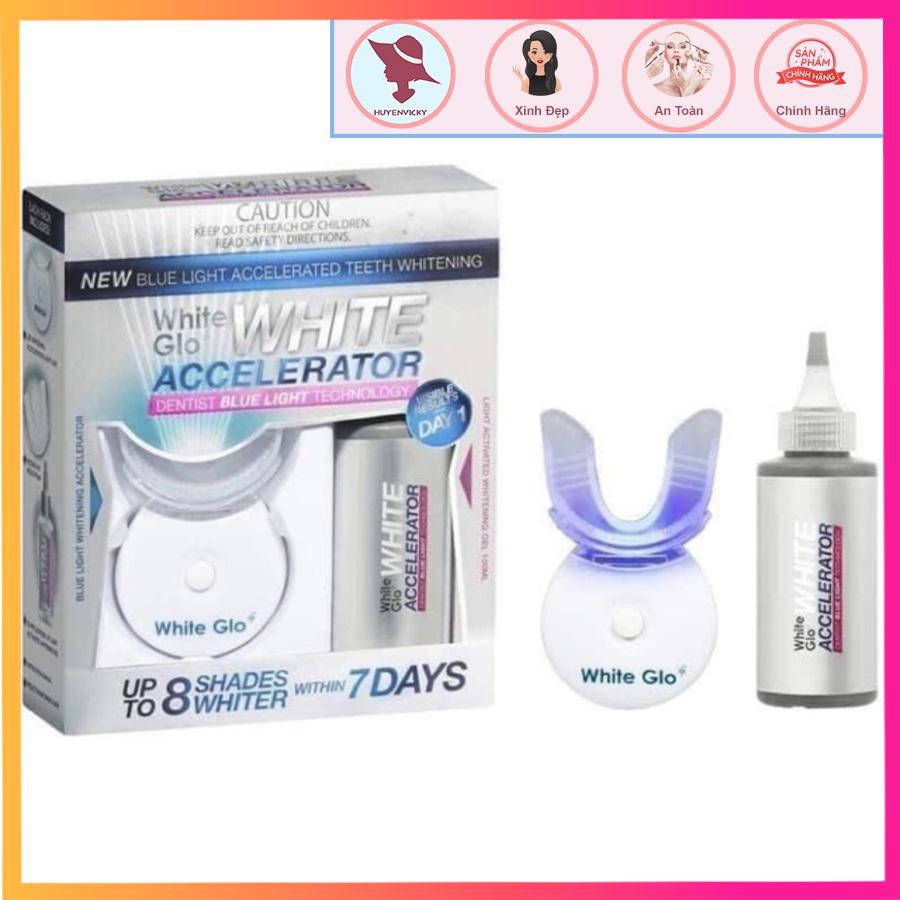 Bộ làm trắng răng White Glo Wite Accelerator Blue Light Teeth Whitening System