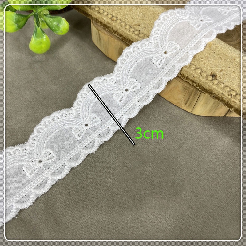 1 Mét màu sắc Vải Ren Hoa 3cm Tự Trang Trí Quần Áo Dây ren boi thêu bản