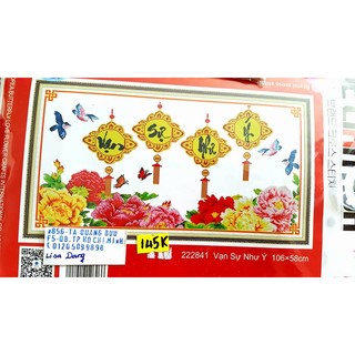 Tranh thêu VẠN SỰ NHƯ Ý(chưa thêu) 222841 ( 106X58CM)