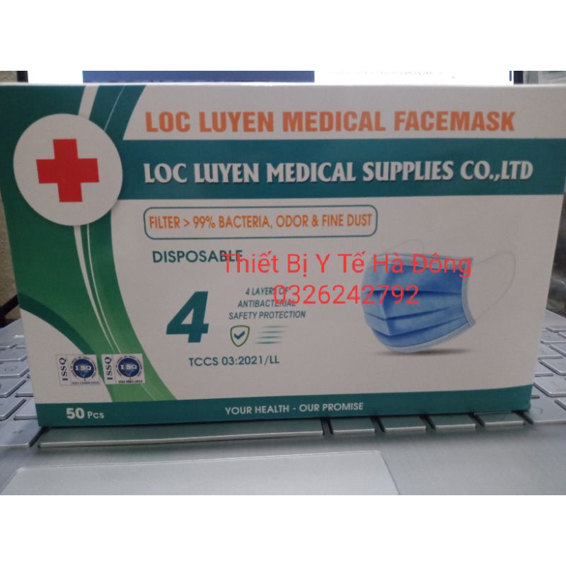 ✨✨✨10 Chiếc Khẩu Trang Y Tế Giấy Kháng Khuẩn 4 Lớp  Màu Trắng Lộc Luyến