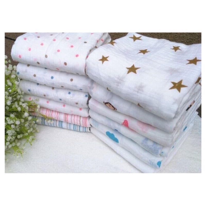 Chăn cho bé: chăn điều hoà organic muslin cho bé