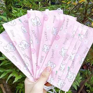 Set 10 cái khẩu trang giấy 3 lớp (người lớn) Thỏ Lucky