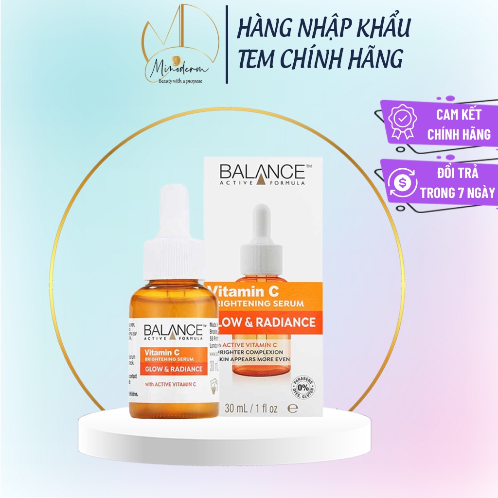 Tinh chất Balance Active Formula Vitamin C Brightening serum trắng da, mờ thâm 30ml