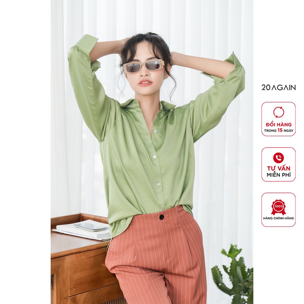 Áo sơ mi dài tay cổ đức 20Again, thiết kế độc đáo, sành điệu ASA2425
